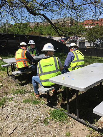 Figure 7.  Construction lunch tables.  