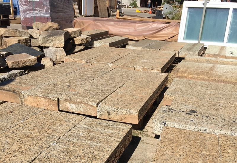 FIGURE 1. Granite curbs salvaged from the Georgia Archives Building. Image by Jimmy Mitchell.