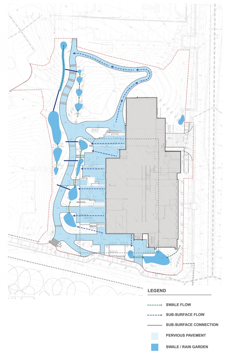 FIGURE 1. Site water flows. Image courtesy of Andropogon.